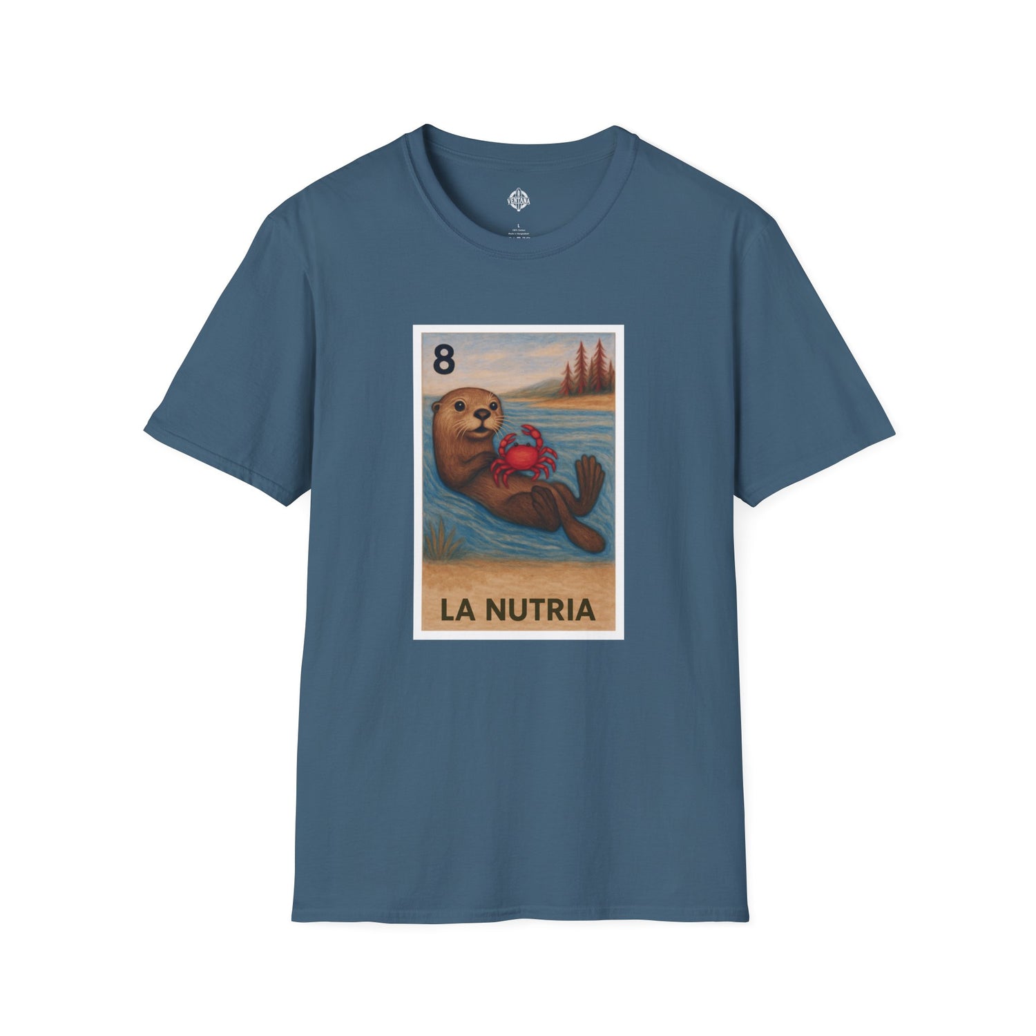 Sea Otter Lotería Unisex - Soft Style U.S. Cotton T-Shirt (La Nutria)