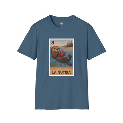 Sea Otter Lotería Unisex - Soft Style U.S. Cotton T-Shirt (La Nutria)