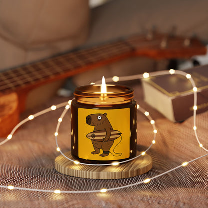 Capybara Surfer - Scented Soy Candle