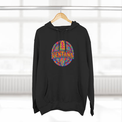 Ventana Psychedelic Treefish Logo Unisex - Pull-Over Cotton Blend Fleece Hoodie