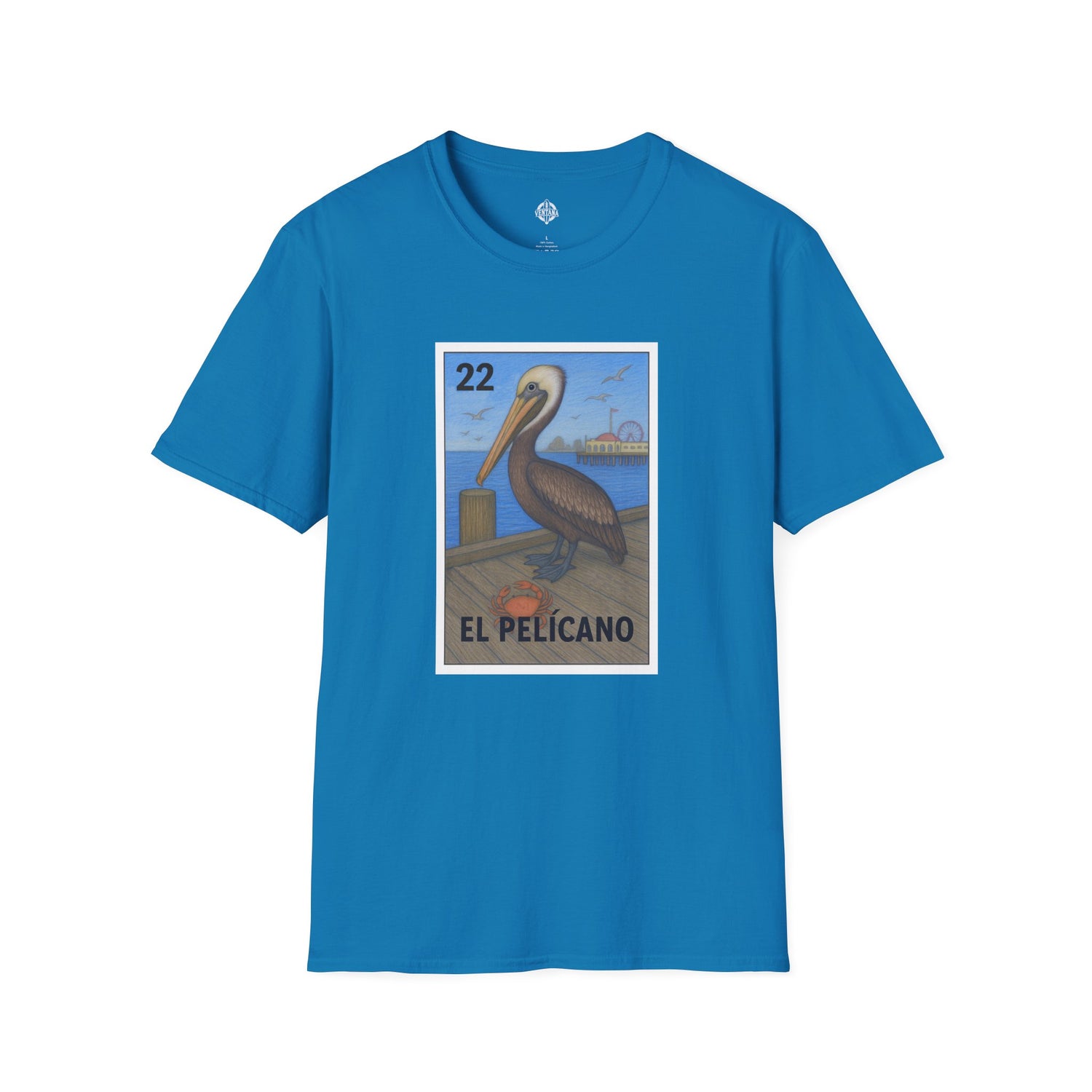 Pelican Lotería Unisex - Soft Style U.S. Cotton T-Shirt (El Pelícano)