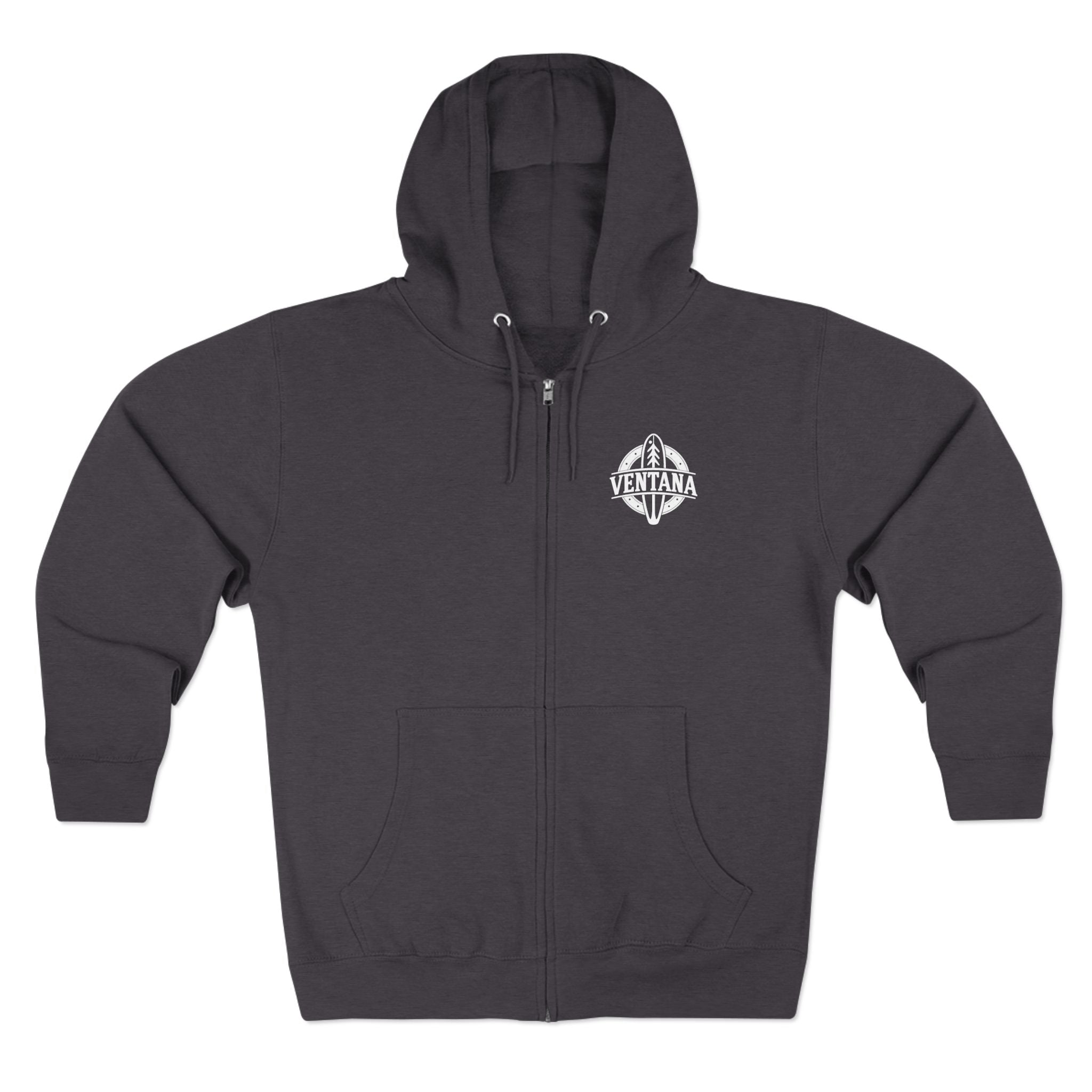 Ventana Treefish Logo Unisex - Zip Cotton Blend Fleece Hoodie