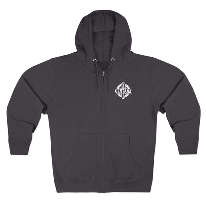 Ventana Treefish Logo Unisex - Zip Cotton Blend Fleece Hoodie