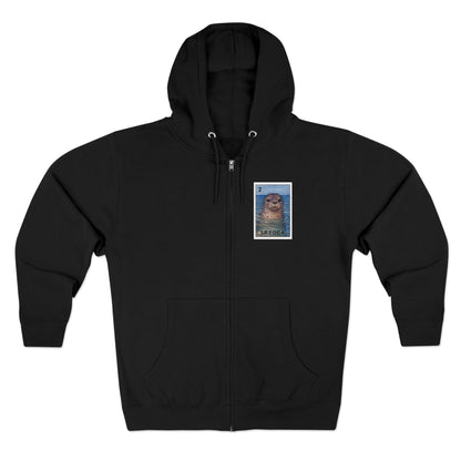 Seal Lotería Unisex - Zip Cotton Blend Fleece Hoodie (La Foca)