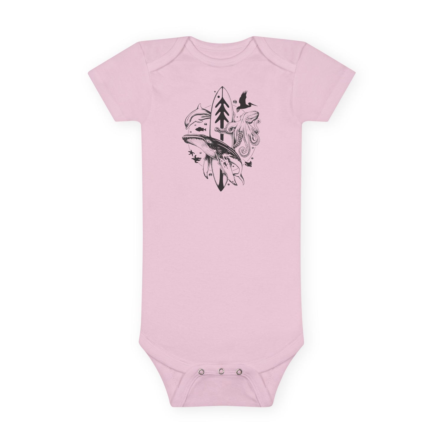 Ventana Monterey Bay by Thiago Bianchini - Baby Short Sleeve 100% Cotton Onesie