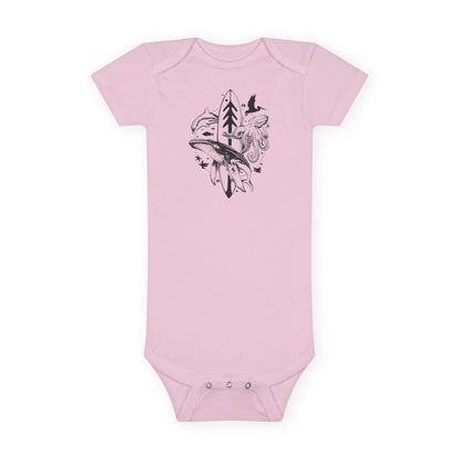 Ventana Monterey Bay by Thiago Bianchini - Baby Short Sleeve 100% Cotton Onesie