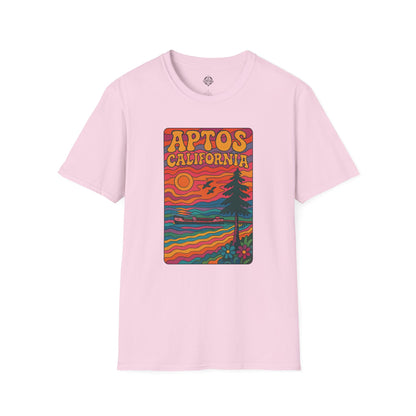 Aptos California Psychedelic Unisex - U.S. Cotton T-Shirt
