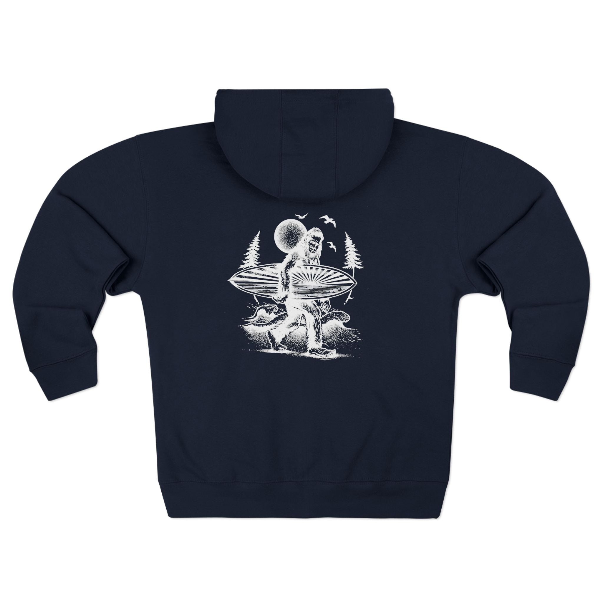 Ventana Surfsquatch by Thiago Bianchini Unisex - Zip Cotton Blend Fleece Hoodie