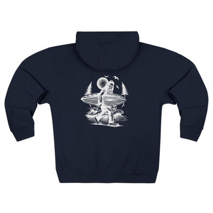 Ventana Surfsquatch by Thiago Bianchini Unisex - Zip Cotton Blend Fleece Hoodie