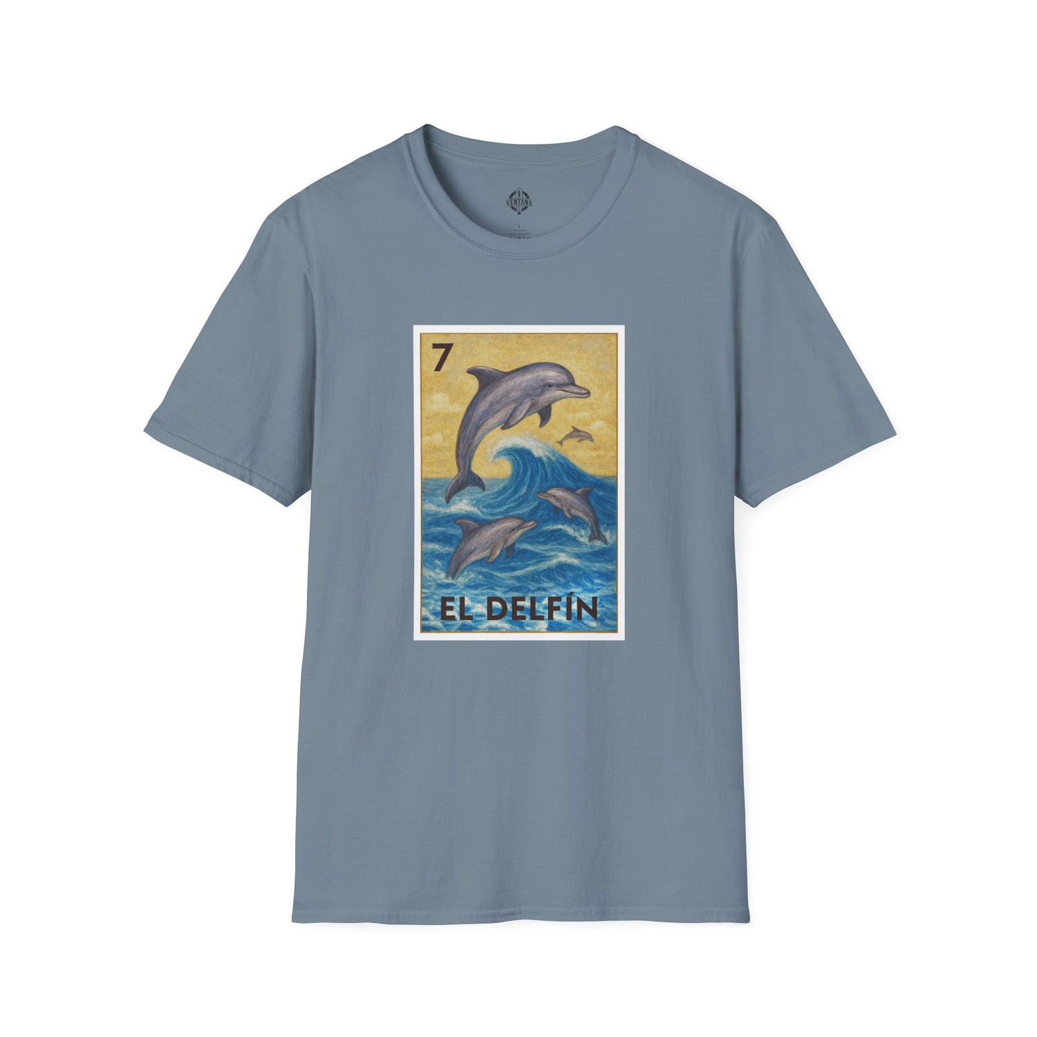 Dolphin Lotería Unisex - Soft Style U.S. Cotton T-Shirt (El Delfín)