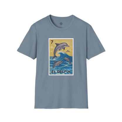 Dolphin Lotería Unisex - Soft Style U.S. Cotton T-Shirt (El Delfín)