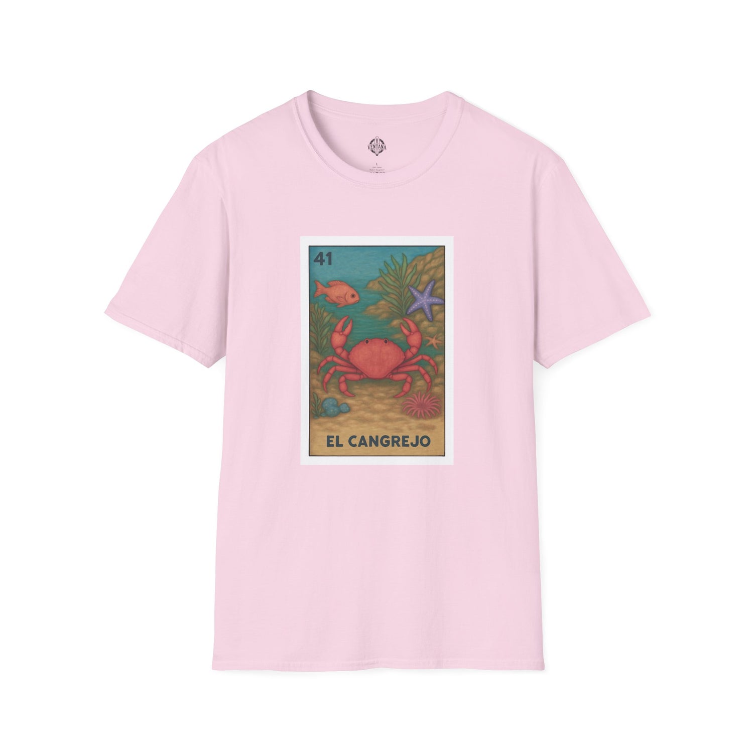 Crab Lotería Unisex - Soft Style U.S. Cotton T-Shirt (El Cangrejo)