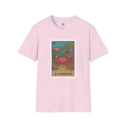 Crab Lotería Unisex - Soft Style U.S. Cotton T-Shirt (El Cangrejo)
