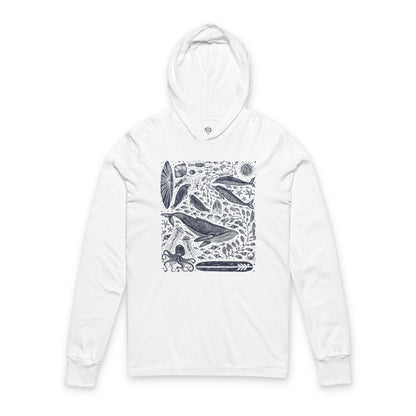 Ventana Marine Life by Lili Arnold Unisex - Cotton Hooded Long Sleeve Hooded T-Shirt