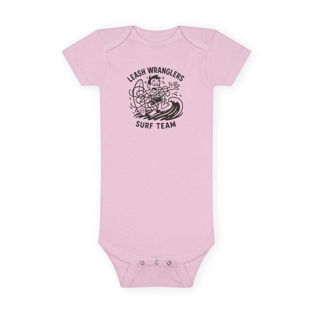Leash Wranglers Surf Team - Baby Short Sleeve 100% Cotton Onesie