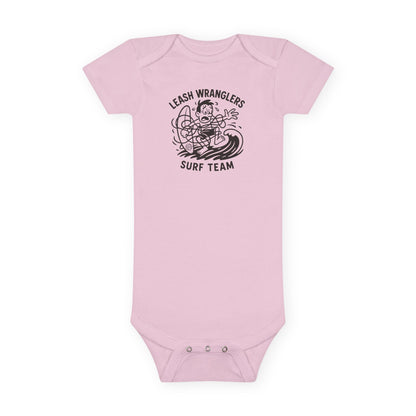Leash Wranglers Surf Team - Baby Short Sleeve 100% Cotton Onesie