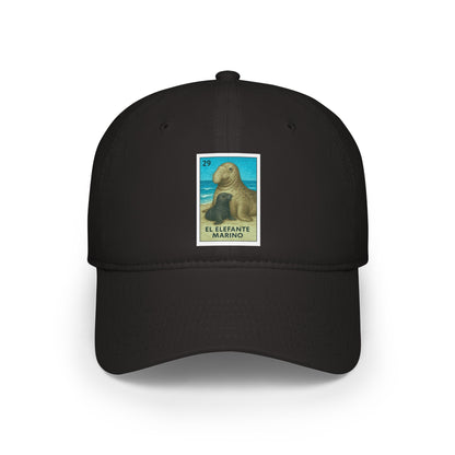 Elephant Seal Lotería Unisex - 100% Cotton Baseball Cap (El Elefante Marino)