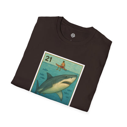 Shark Lotería Unisex - Soft Style U.S. Cotton T-Shirt (El Tiburón)