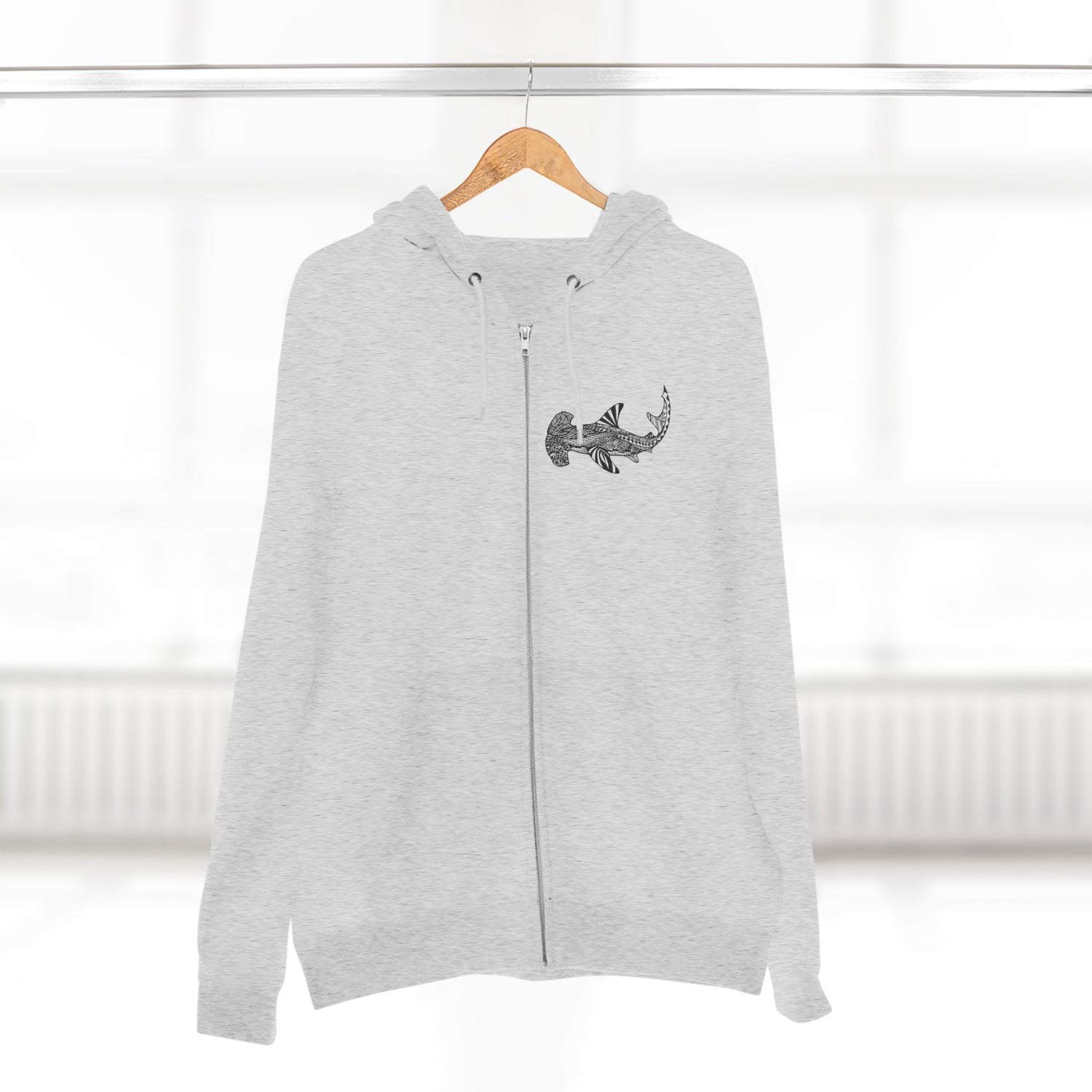 Ventangle Hammerhead Unisex - Zip Cotton Blend Fleece Hoodie