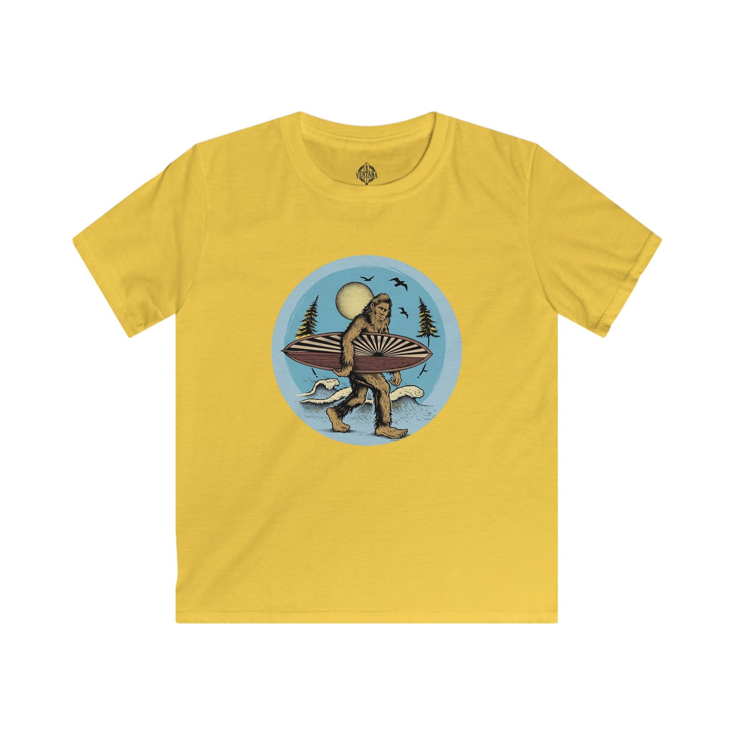 Ventana Sufsquatch by Thiago Bianchini Kids - Soft Style U.S. Cotton T-Shirt