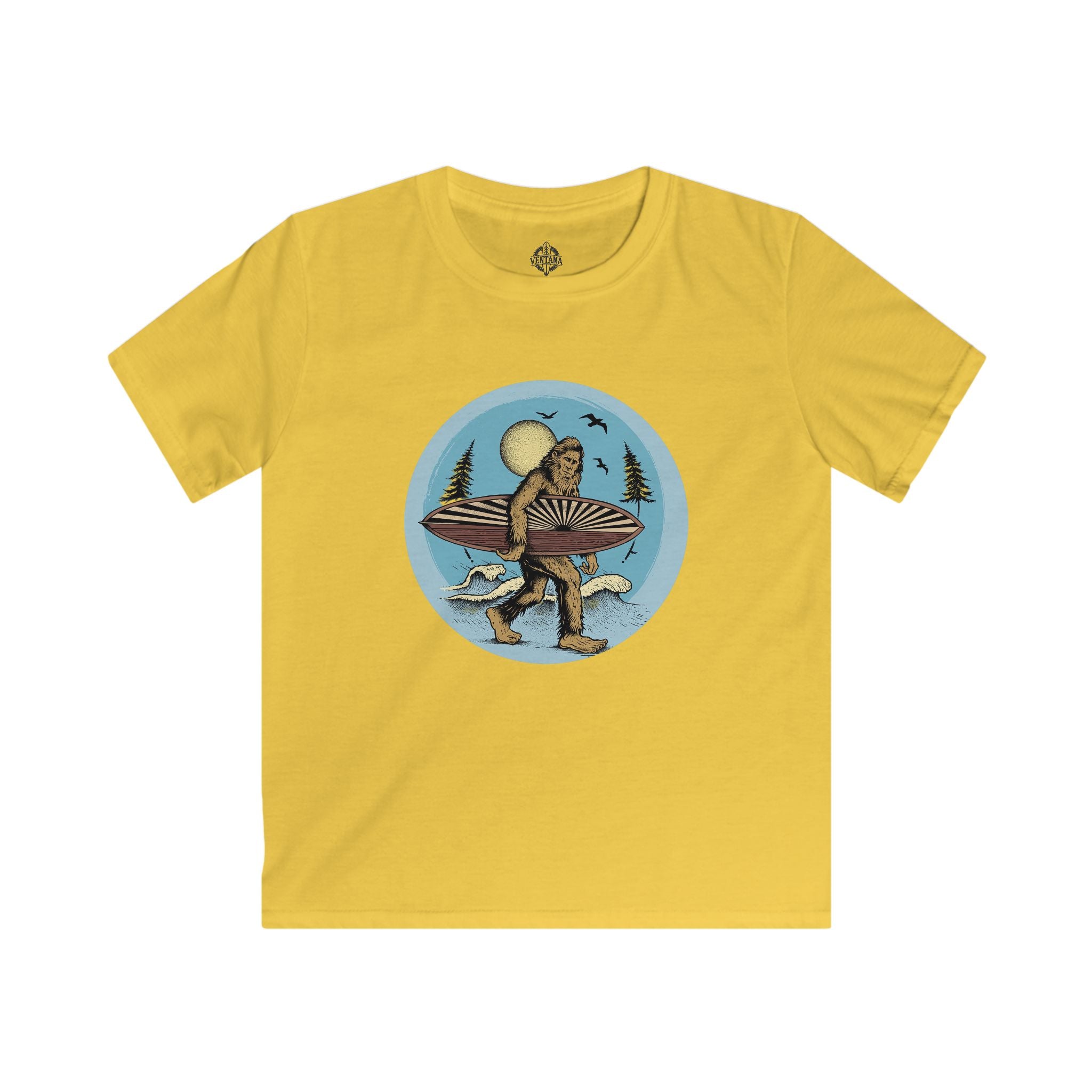 Ventana Sufsquatch by Thiago Bianchini Kids - Soft Style U.S. Cotton T-Shirt