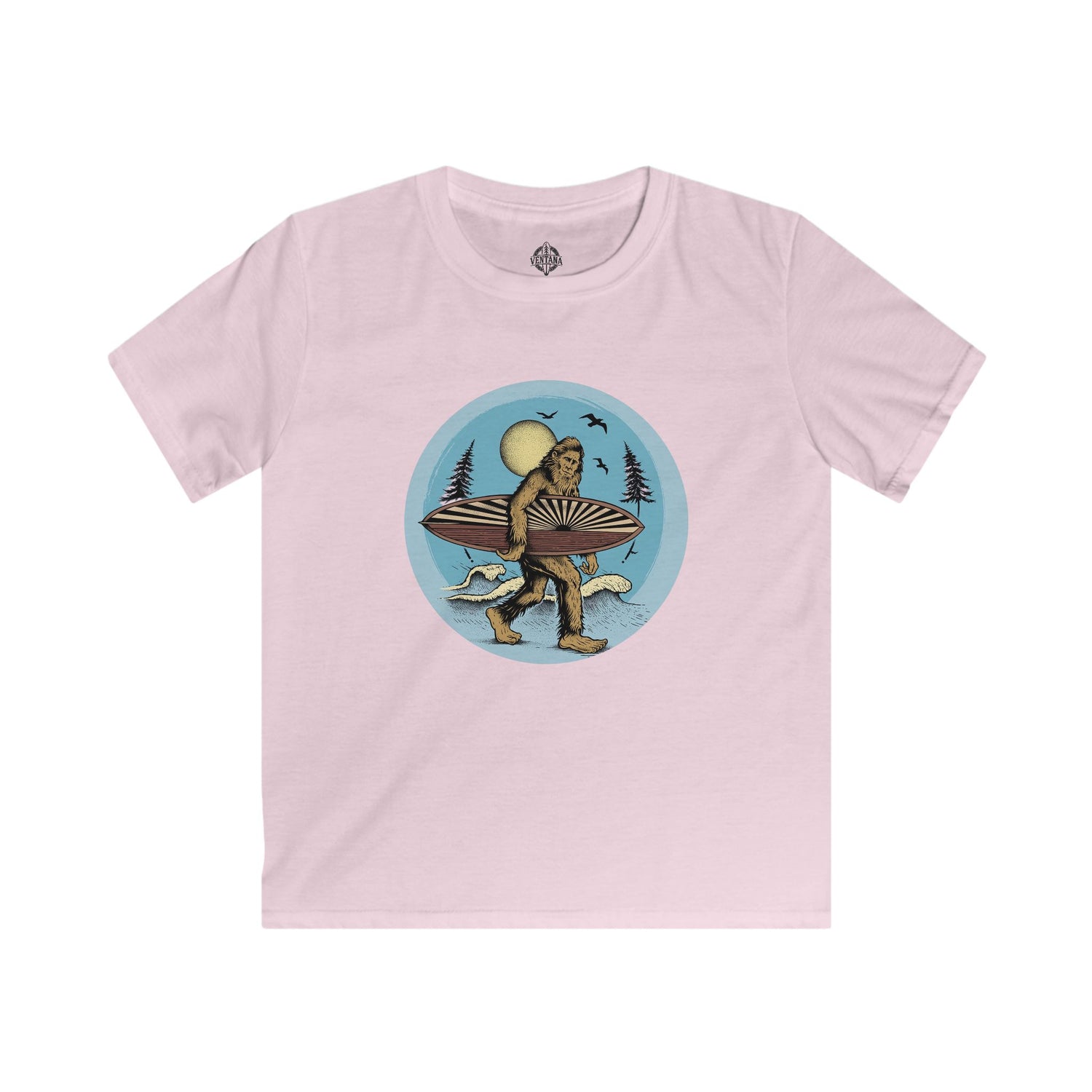 Ventana Sufsquatch by Thiago Bianchini Kids - Soft Style U.S. Cotton T-Shirt