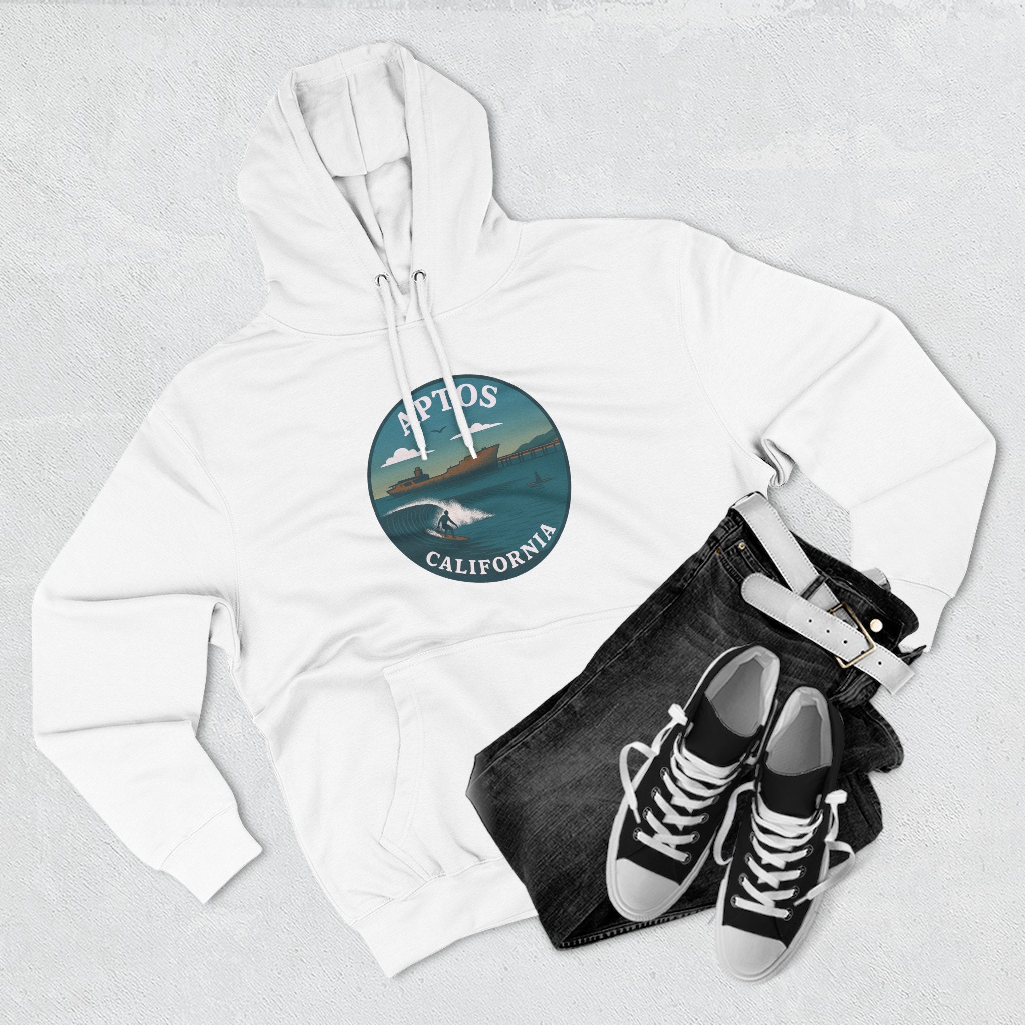 Aptos California Classic Unisex - Pull-Over Cotton Blend Fleece Hoodie