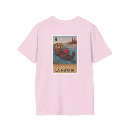 Sea Otter Lotería Unisex - Soft Style U.S. Cotton T-Shirt (La Nutria)