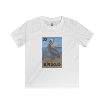 Pelican Lotería Kids - Soft Style U.S. Cotton T-Shirt (El Pelícano)