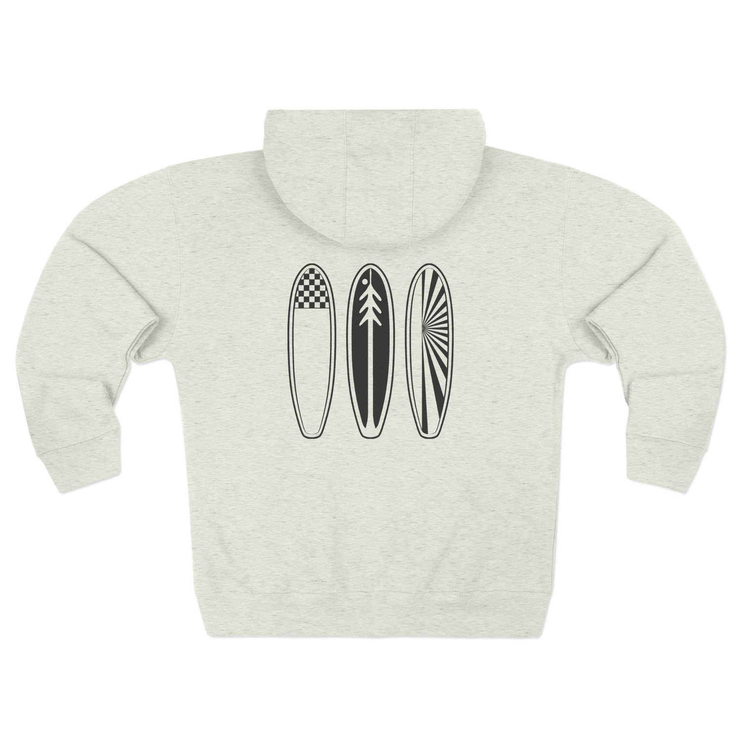 Ventana Three Board Unisex - Zip Cotton Blend Fleece Hoodie