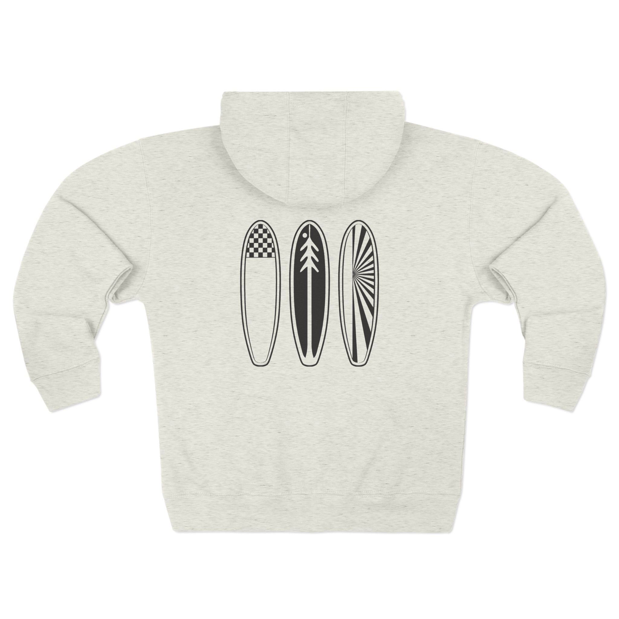 Ventana Three Board Unisex - Zip Cotton Blend Fleece Hoodie