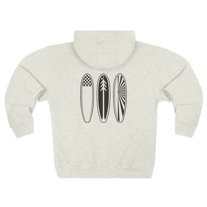 Ventana Three Board Unisex - Zip Cotton Blend Fleece Hoodie