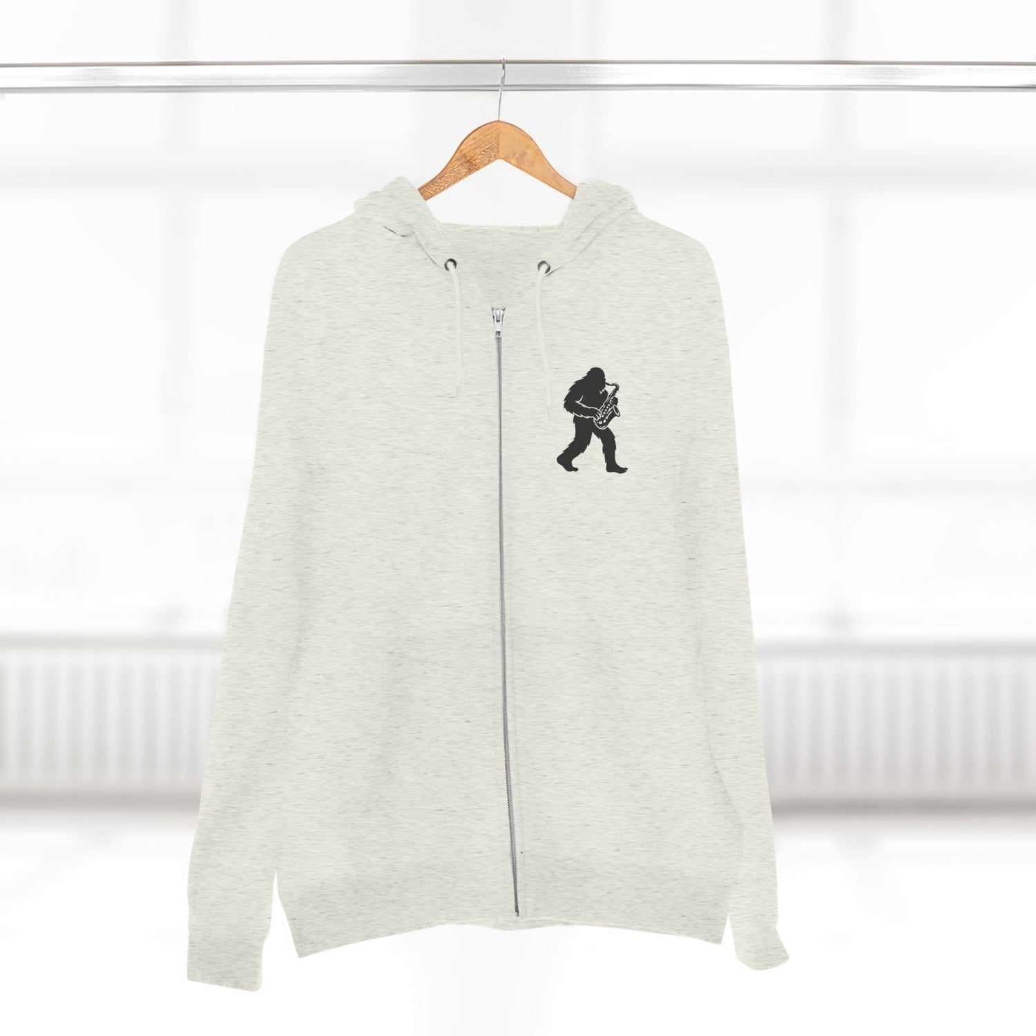Ventana Saxsquatch Unisex - Zip Cotton Blend Fleece Hoodie