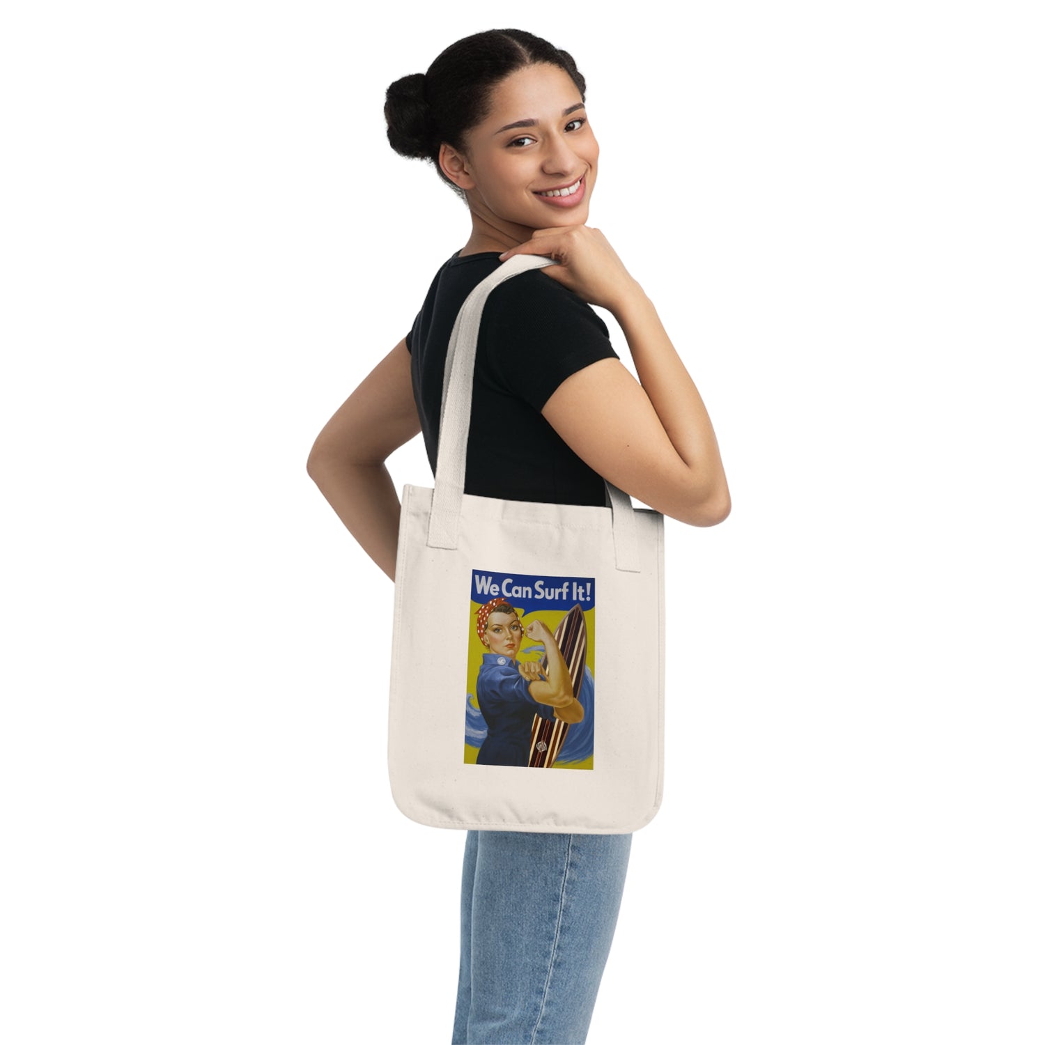 Rosie the Surfer Organic Cotton Tote Bag