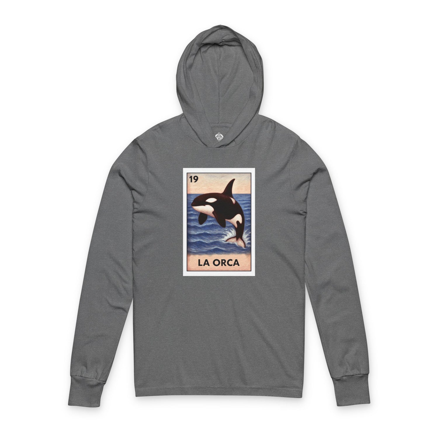 Orca Lotería Unisex - Cotton Hooded Long Sleeve Hooded T-Shirt (La Orca)