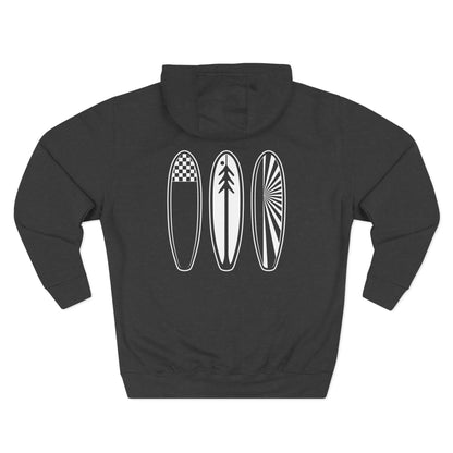 Ventana Three Board - Unisex Pull-Over Cotton Blend Fleece Hoodie