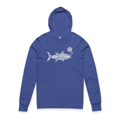 Ventana Wooden Tuna Unisex - Cotton Long Sleeve Hooded T-Shirt