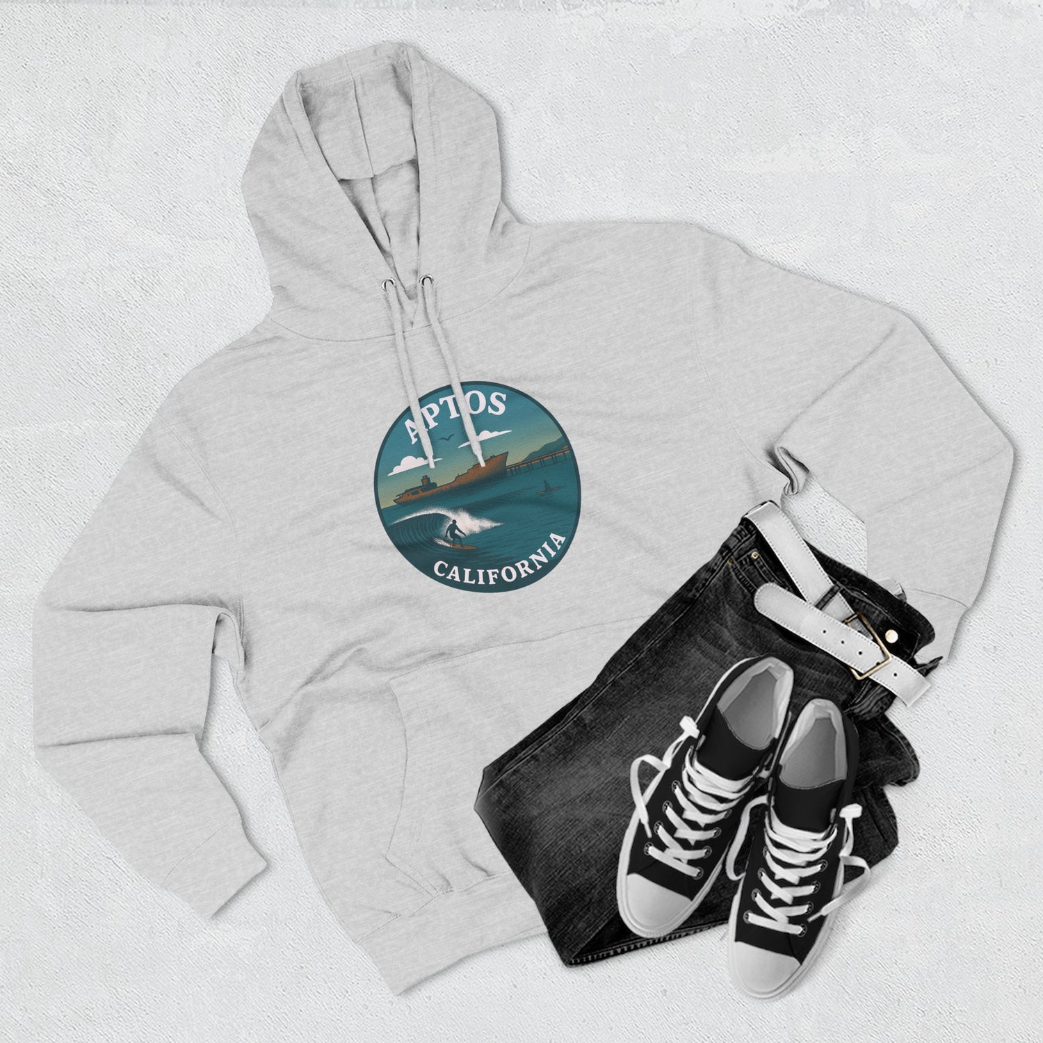 Aptos California Classic Unisex - Pull-Over Cotton Blend Fleece Hoodie