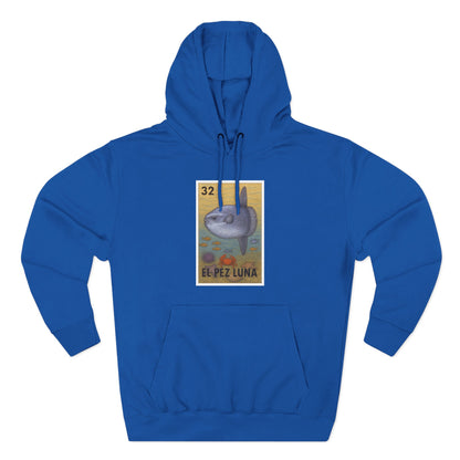 Sunfish Lotería Unisex - Pull-Over Cotton Blend Fleece Hoodie (El Pez Luna)