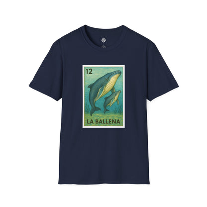 Whale Lotería Unisex - Soft Style U.S. Cotton T-Shirt (La Ballena)