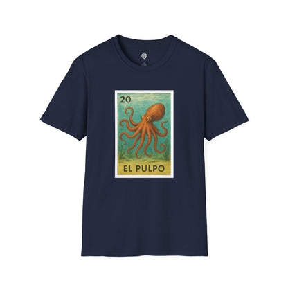 Octopus Lotería Unisex - Soft Style U.S. Cotton T-Shirt (El Pulpo)