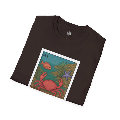 Crab Lotería Unisex - Soft Style U.S. Cotton T-Shirt (El Cangrejo)