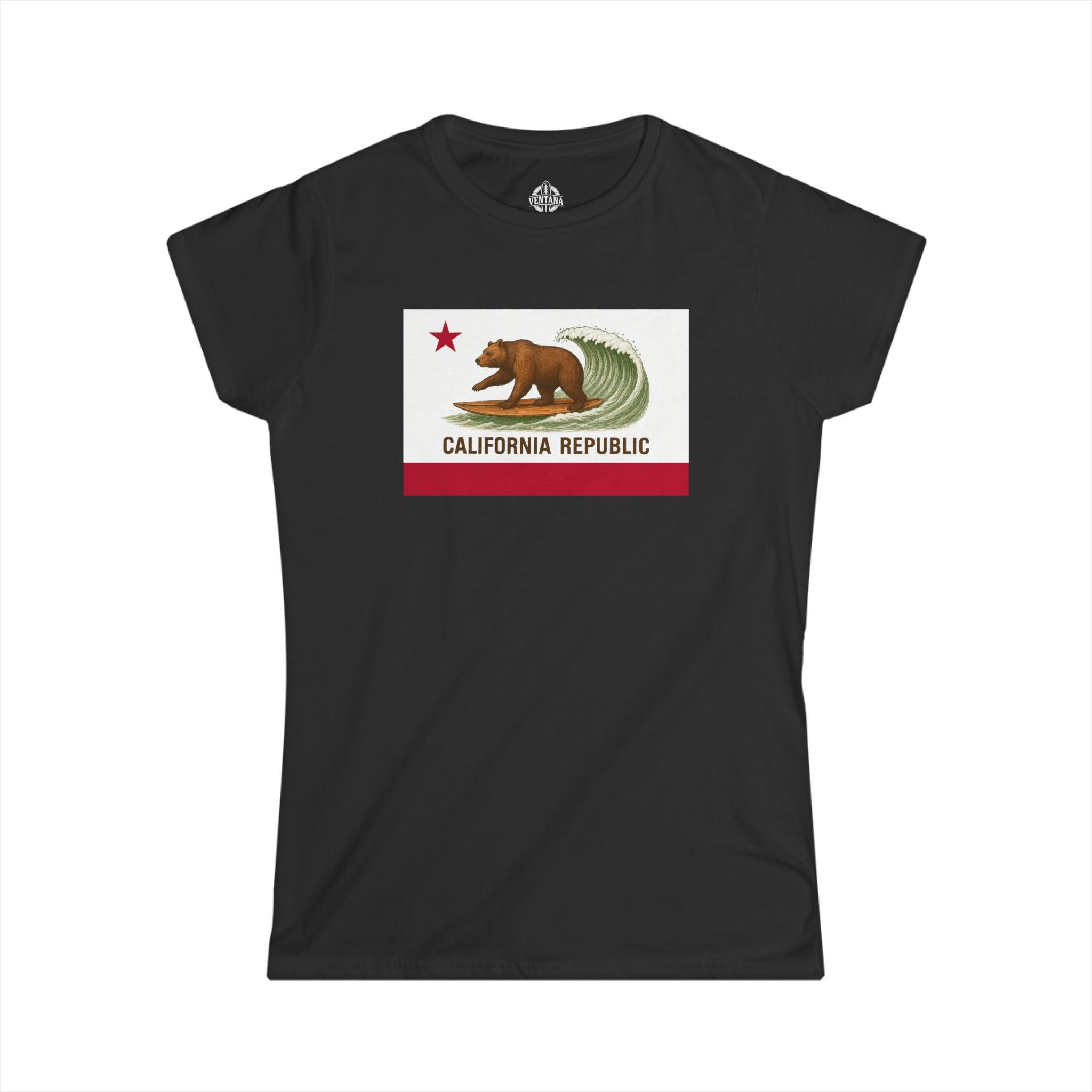 California Surfing Bear Flag Women&