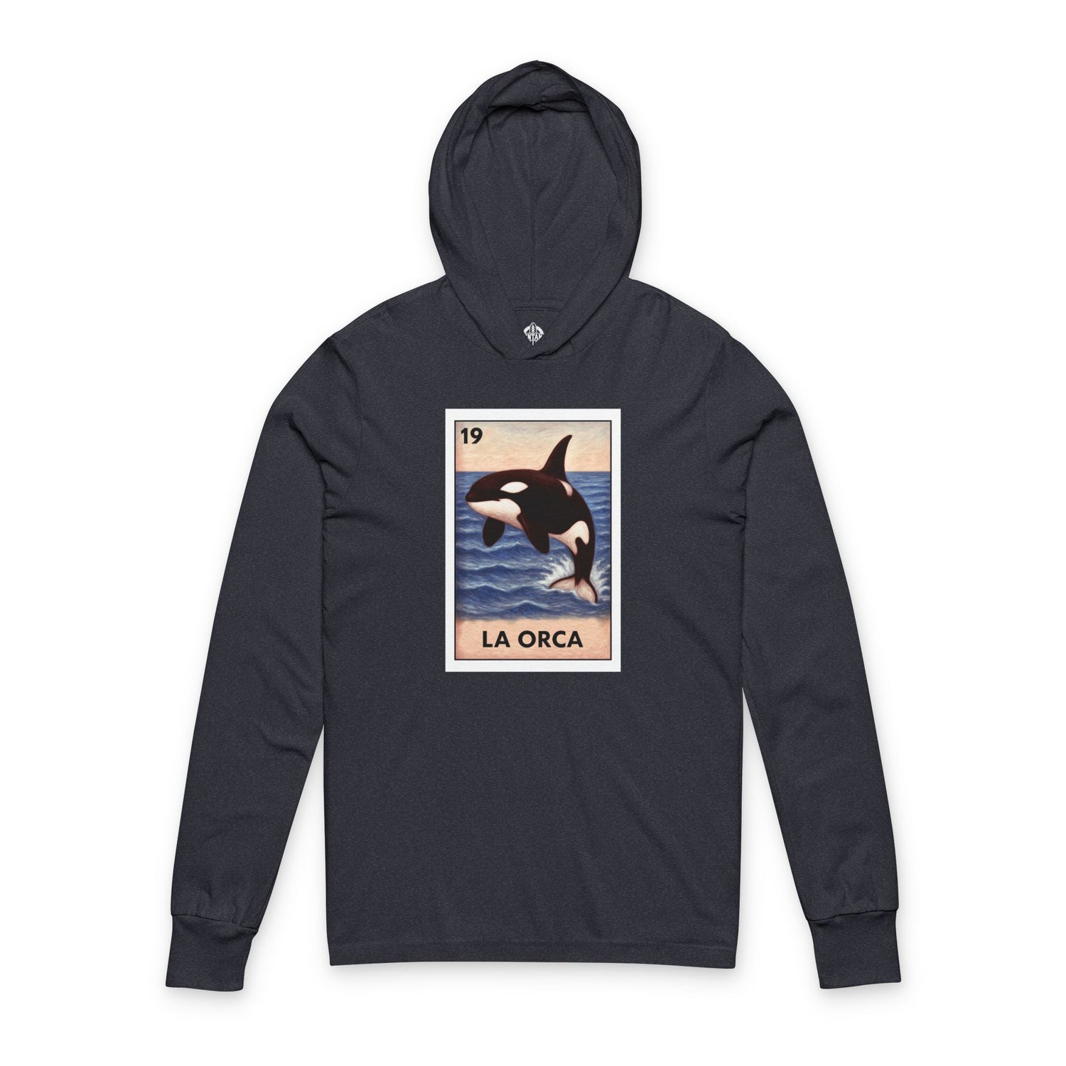 Orca Lotería Unisex - Cotton Hooded Long Sleeve Hooded T-Shirt (La Orca)