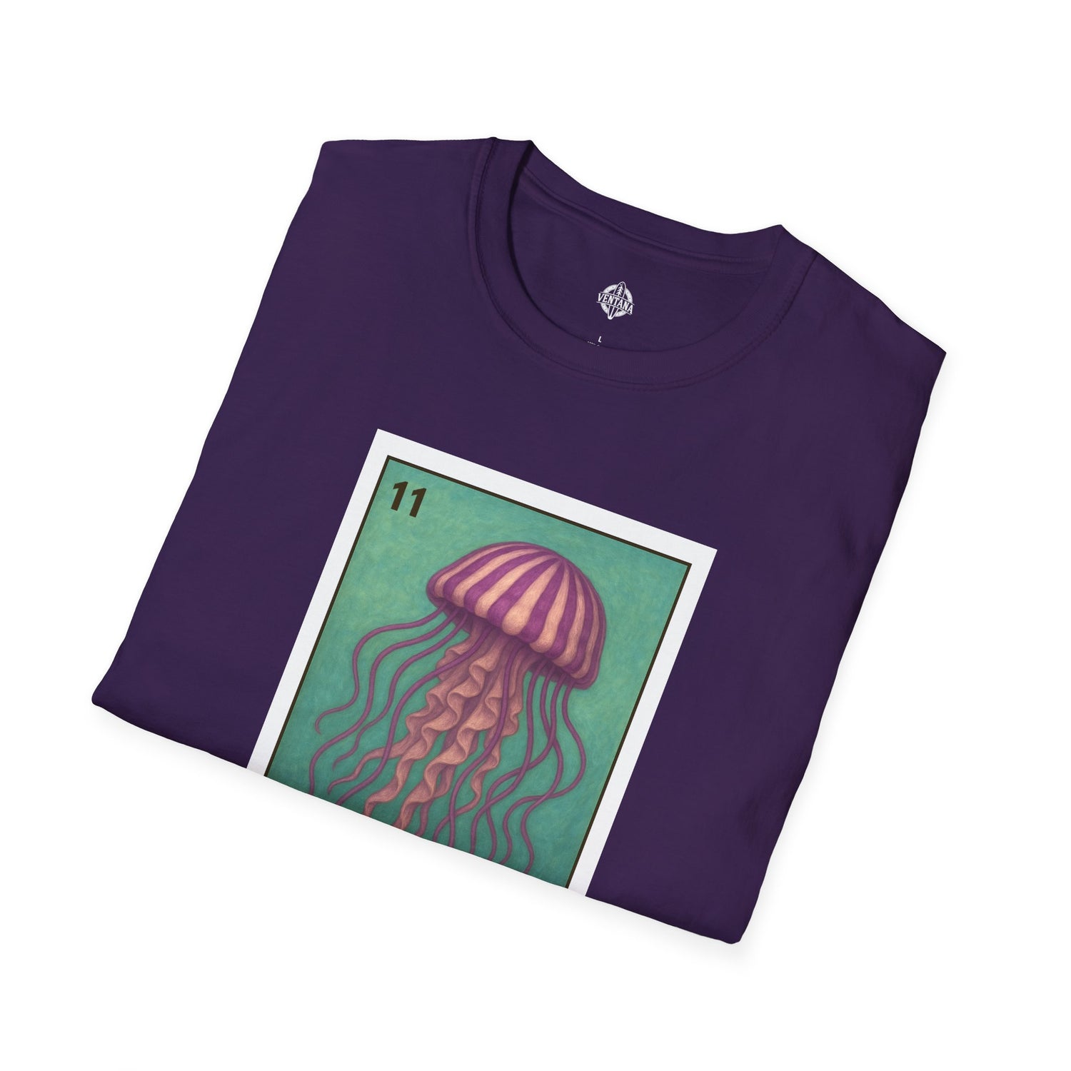 Sea Jelly Lotería Unisex - Soft Style U.S. Cotton T-Shirt (La Medusa)