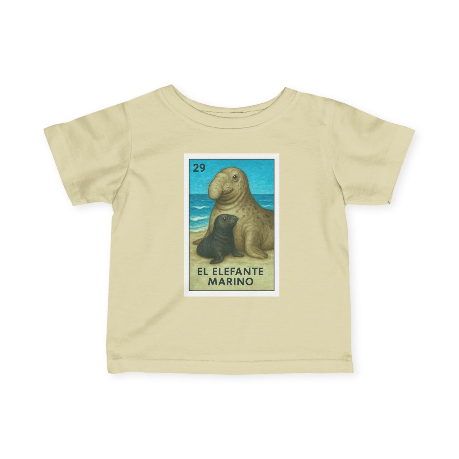 Elephant Seal Lotería - Infant 100% Cotton T-Shirt (El Elefante Marino)