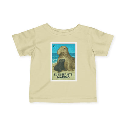 Elephant Seal Lotería - Infant 100% Cotton T-Shirt (El Elefante Marino)