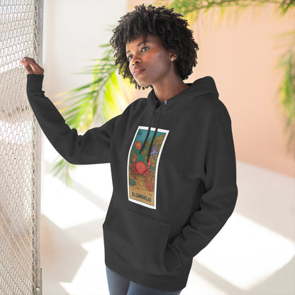Crab Lotería Unisex - Pull-Over Cotton Blend Fleece Hoodie (El Cangrejo)