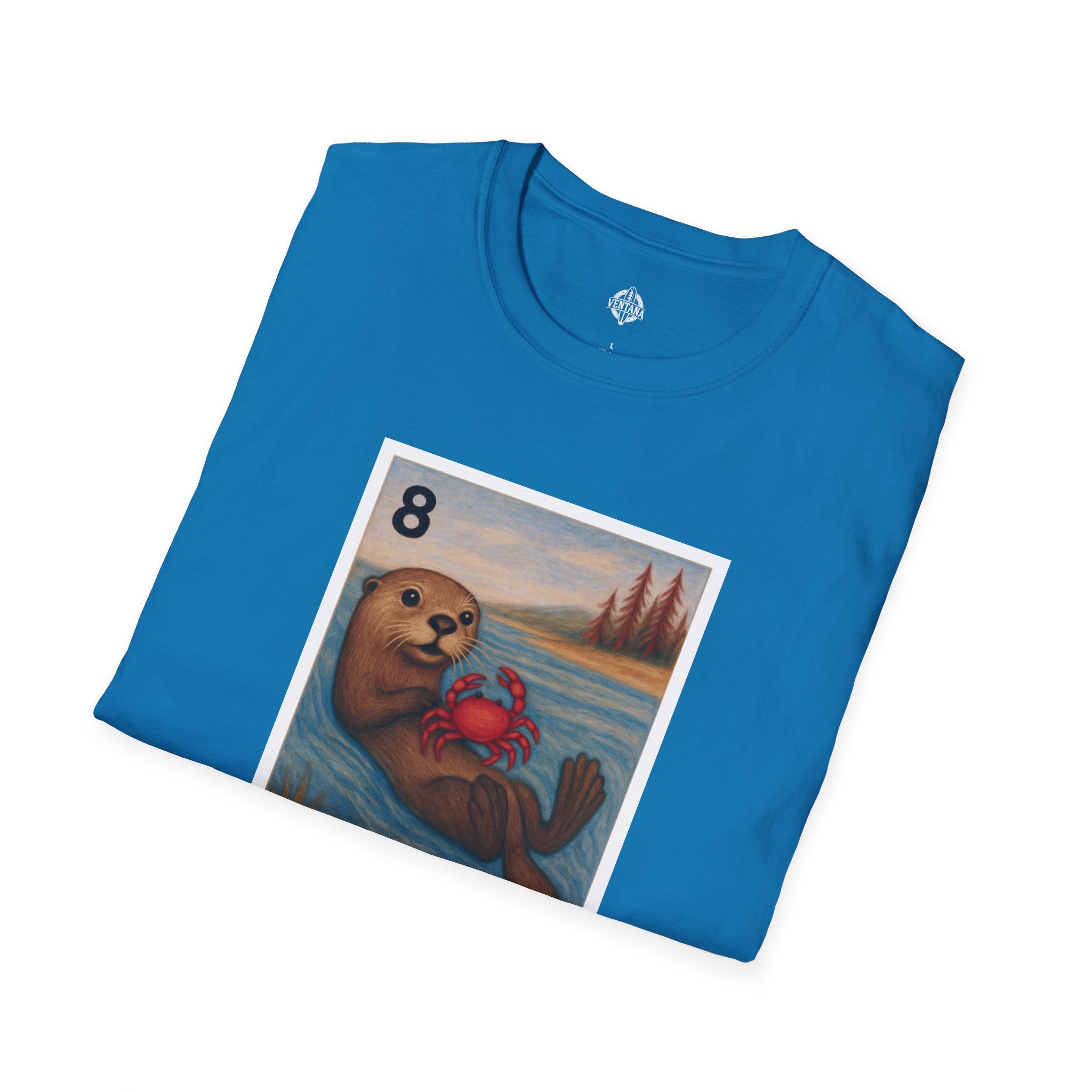 Sea Otter Lotería Unisex - Soft Style U.S. Cotton T-Shirt (La Nutria)