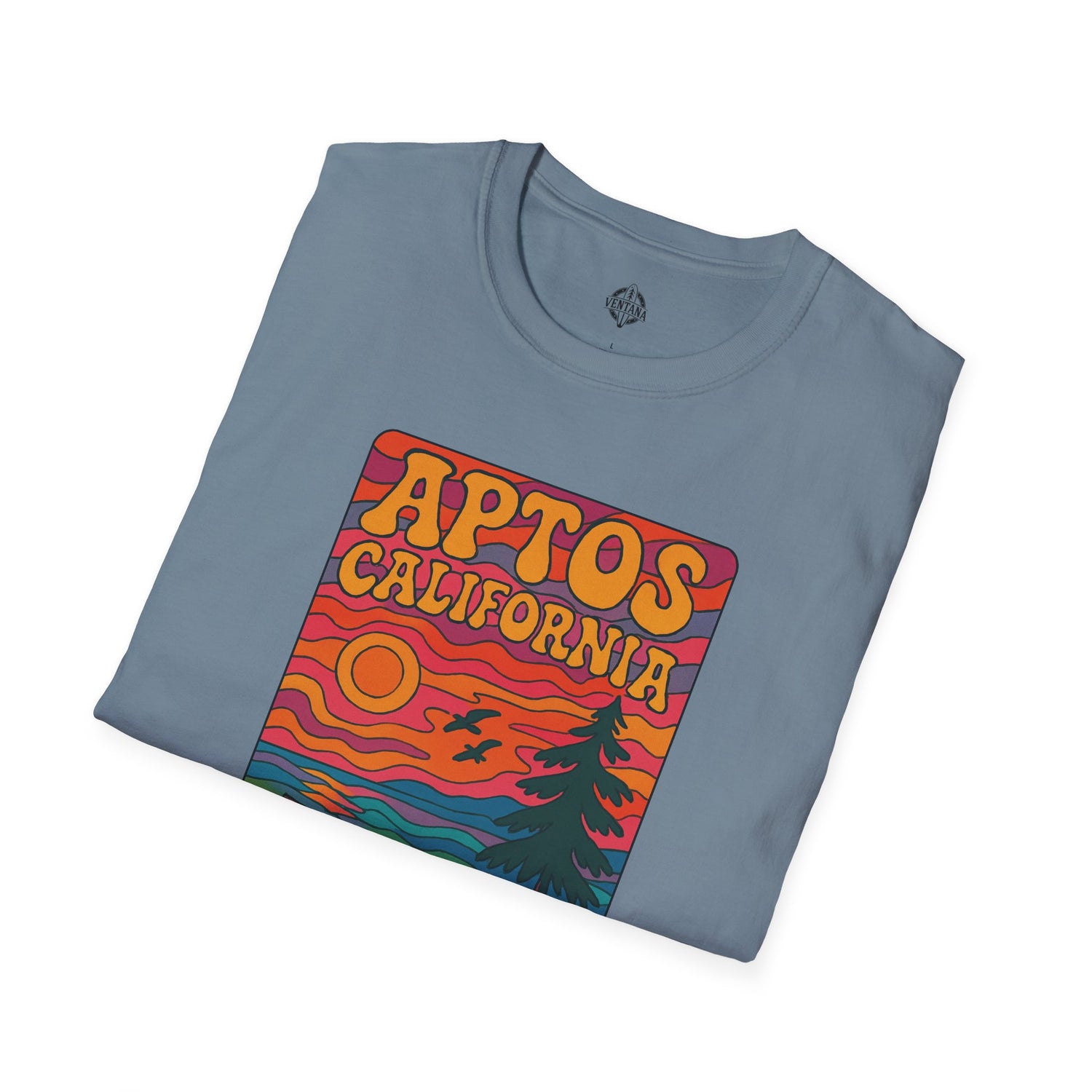 Aptos California Psychedelic Unisex - U.S. Cotton T-Shirt